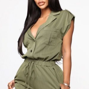 Olive green jumpsuit